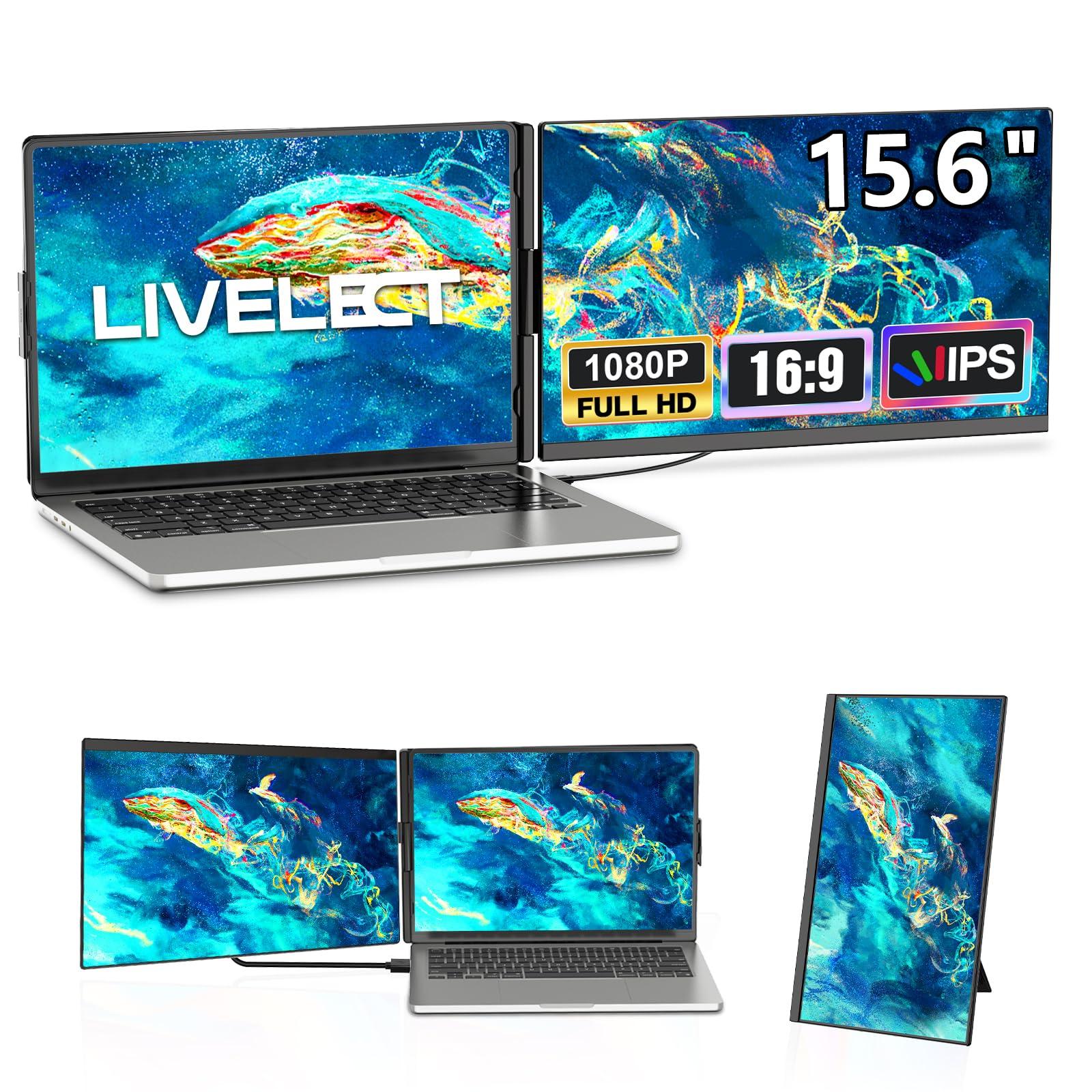 

Mobile Monitor Inch New Laptop Dual Display Second Display Detachable Design Rotatable FHD1080P IPS LCD Panel Lightweight For Laptops with Ports чорний