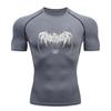 Compression Shirt for Men Fitness Gym Sport Running T-Shirt Rashgard High Elasticity Tops Tee Quick Dry Short Sleeve Elastic Tight
