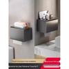 No-Drill Suction Cup Bathroom Tissue Box & Storage Shelf