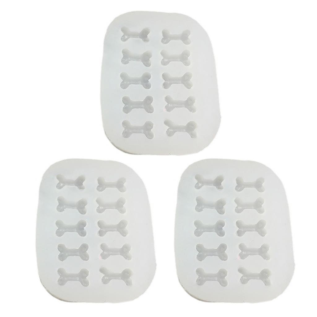 Set Of 3 Food Grade Silicone Molds for Pet Treats and Chocolates Dessert Baking Mould Convenient Ice Cubes Tray