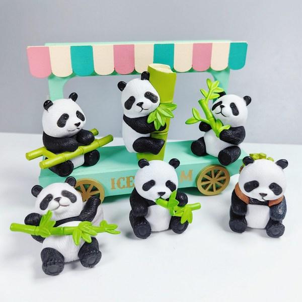 Pandafigur minifigursett med 8,koreansk bil iht