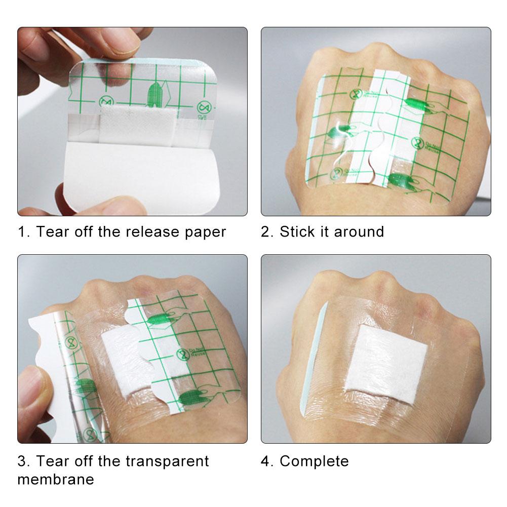 20pcs   box Adhesive Bandage Transparent Waterproof Wound  Plaster Wound Dressing6 x 7 cm   2.4 x 2.8 in