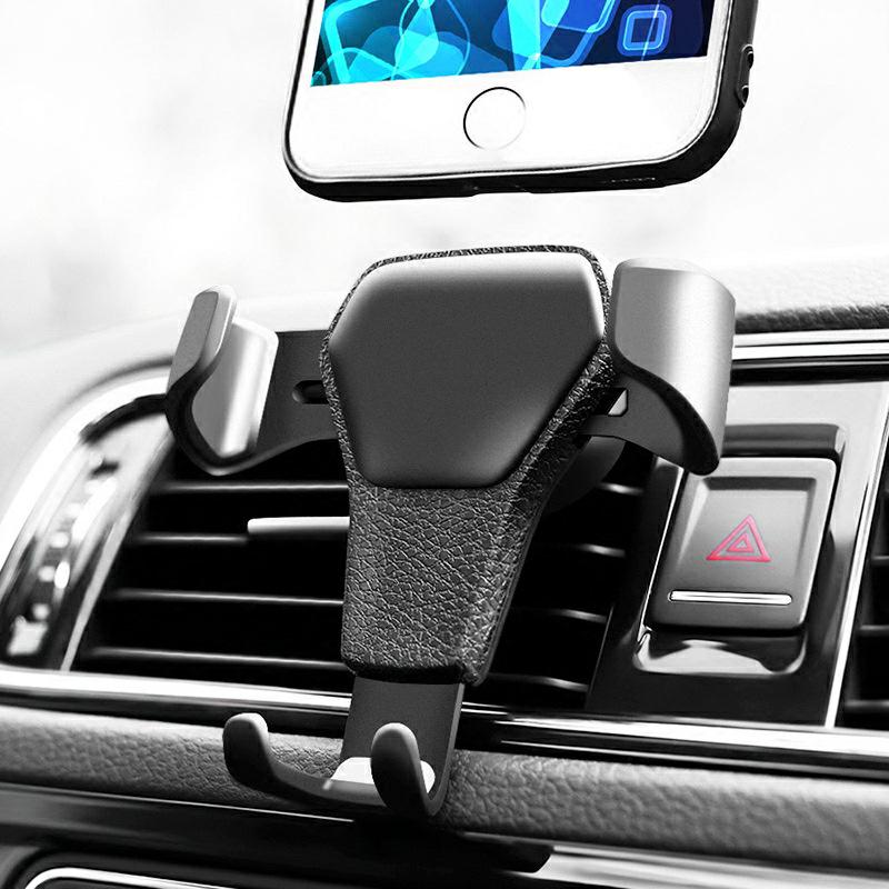 New Gravity Metal Car Phone Holder: Multifunctional Air Vent Mount with Buckle Support
