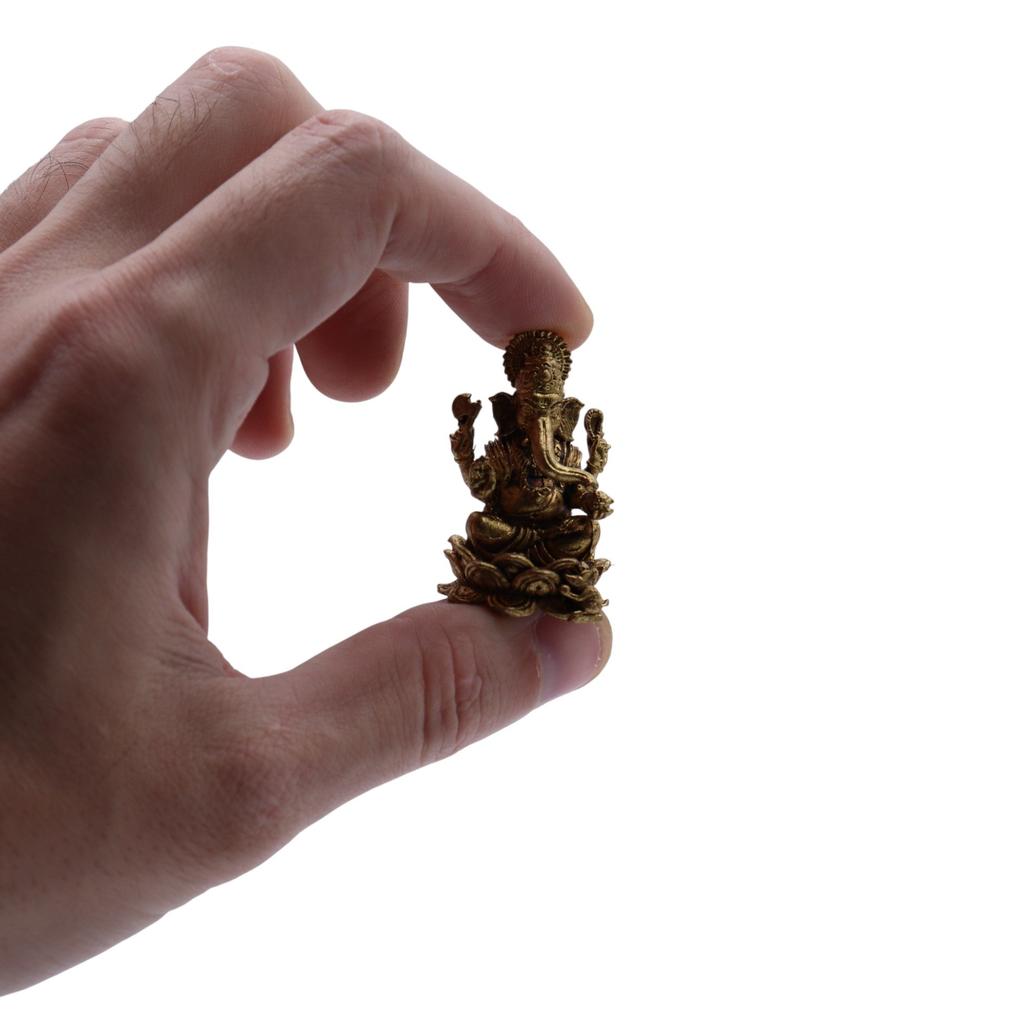Small Brass Ganesha Idol Statue, 37mm, 22g