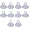 Sanpyl 10pcs PVC Mini Finger Buckle Sucker, Transparent Heavy Duty Suction Cup with Pull Ring Buckle, Portable Glass Puller for Solar Panel, Car, and
