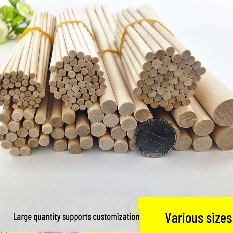

Круглые березовые палочки для DIY архитектурных моделей - Маленькие деревянные палочки от эскимо 200mm x 6mm
