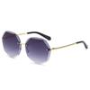 2024 Women's Crystal-Cut Polygon Sunglasses for Slimming Round Faces