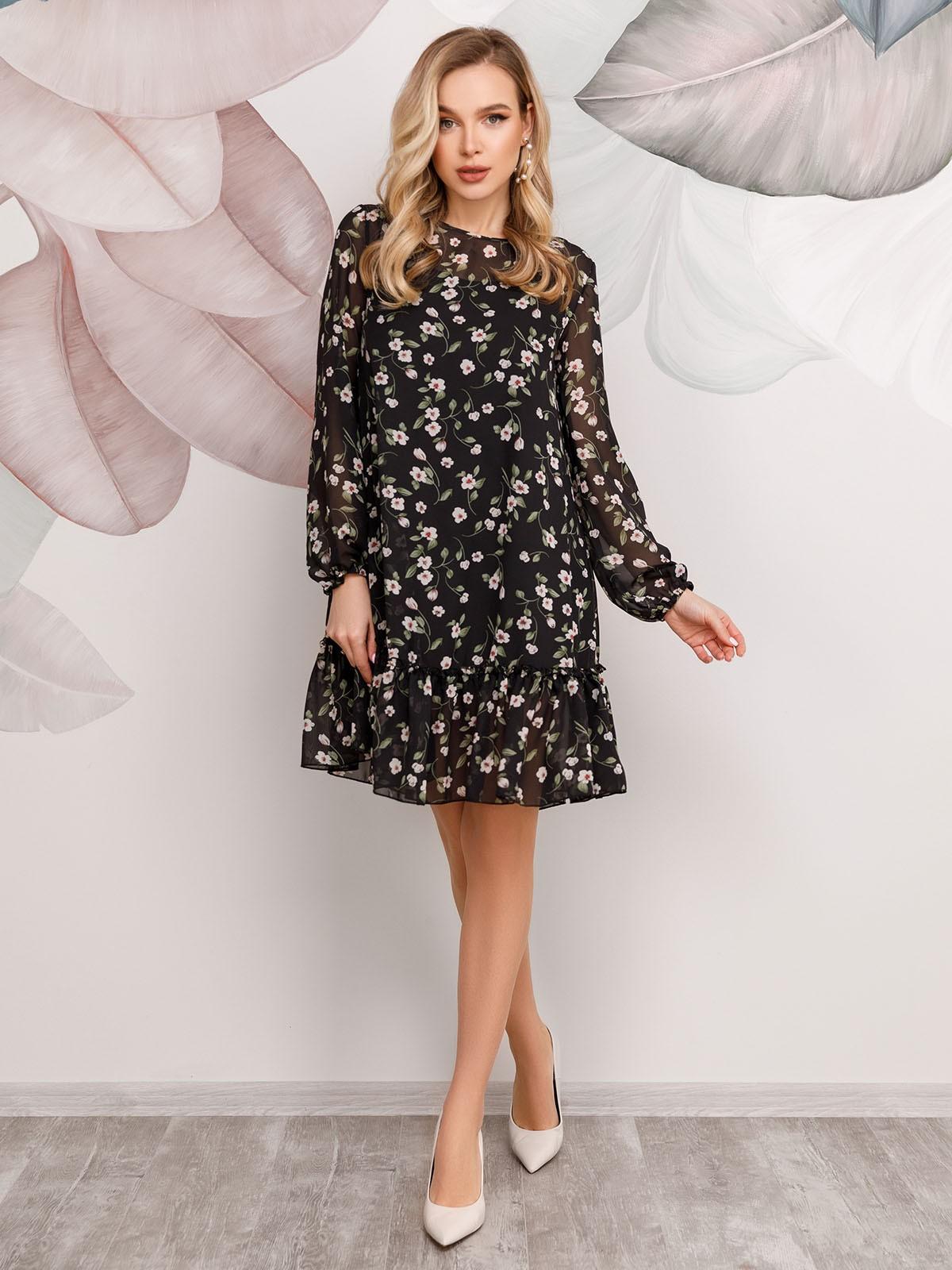 

Чорна комбінована сукня-трапеція Issa Plus M чорний