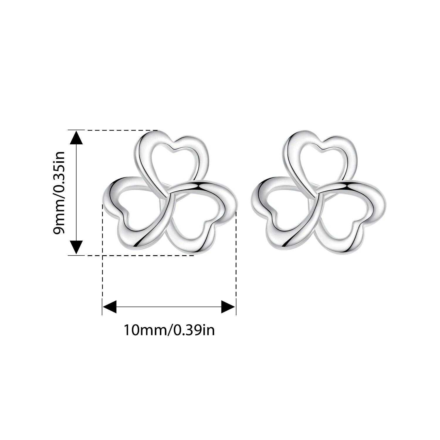 

WOSTU оригинальные серьги-гвоздики с клевером из стерлингового серебра 925 пробы, серьги-гвоздики с покрытием из белого золота, ювелирные изделия для женщин, подарок для свадебной вечеринки BSE999