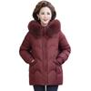 New white goose down jacket medium and long winter large size mother pack thickened warm jacket for old women