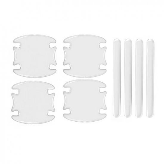 8x Invisible Car Door Handle Protector Cover Anti Collision Sticker Accessories