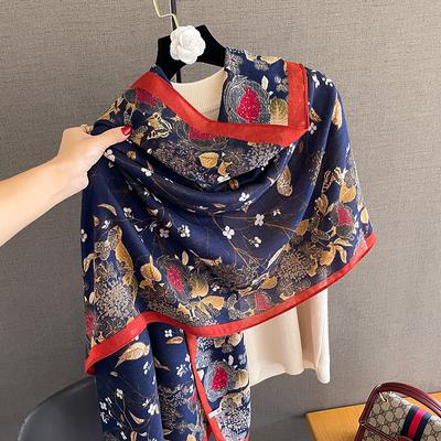 1PC 180*90cm Warm Halten Neue Elegante Luxus Seide Schal Dekoration Schal Sonnenschutz Mit Frauen Mode