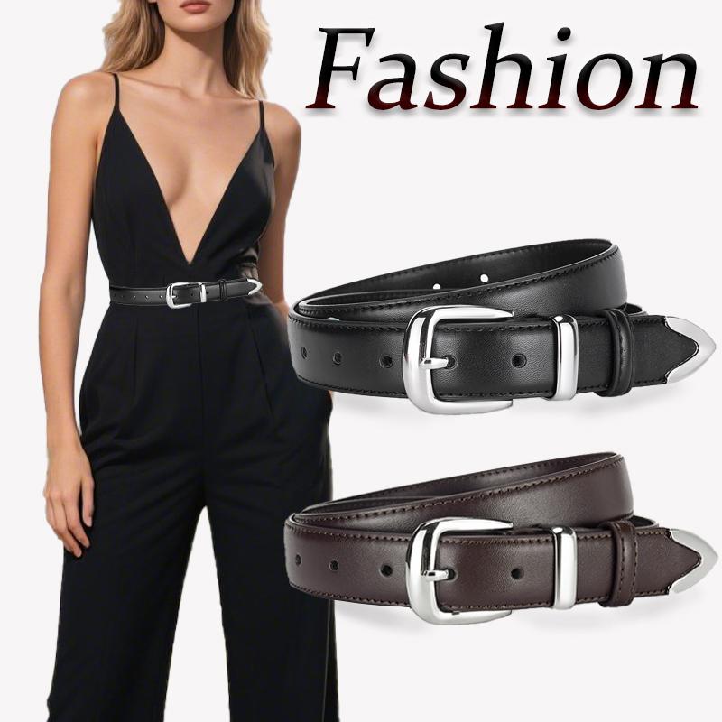 Fashion Women's Alloy Pin Buckle Belt Simple Jacket Dress Belt Accessories New Design Women's Birthday Gifts