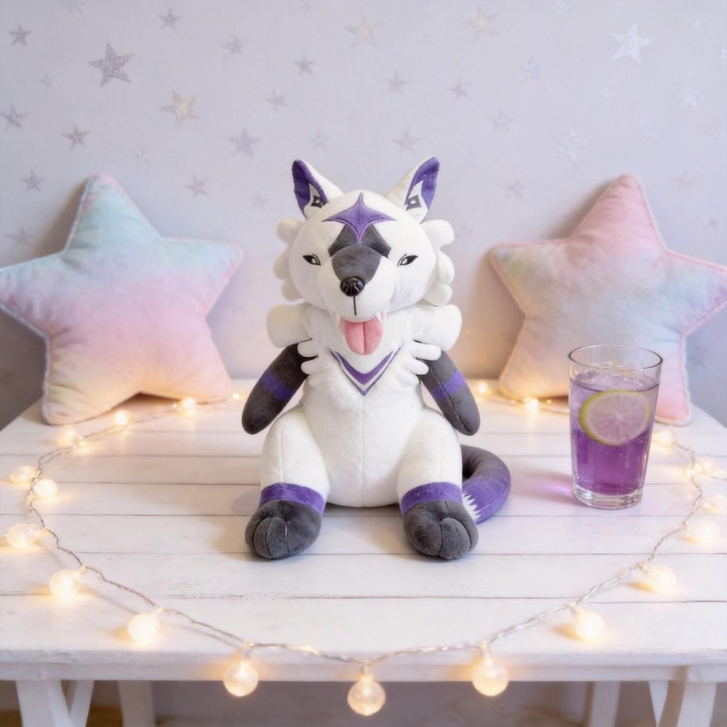 Wolf Plüschtier mit Dämonenwolf-Design für Teenager und Erwachsene