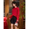 Women's Beaded Butterfly Wool Blend Knit Sweater