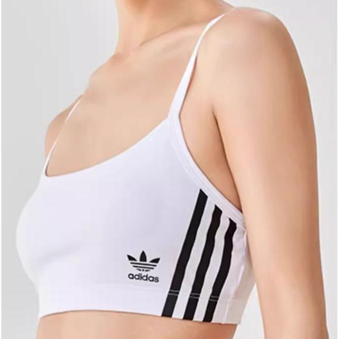 Adidas Originals Lightweight Wireless Camisole Bra Soft Skin-Friendly Pullover Easy To Remove Women Underwear White 4A4H00-100