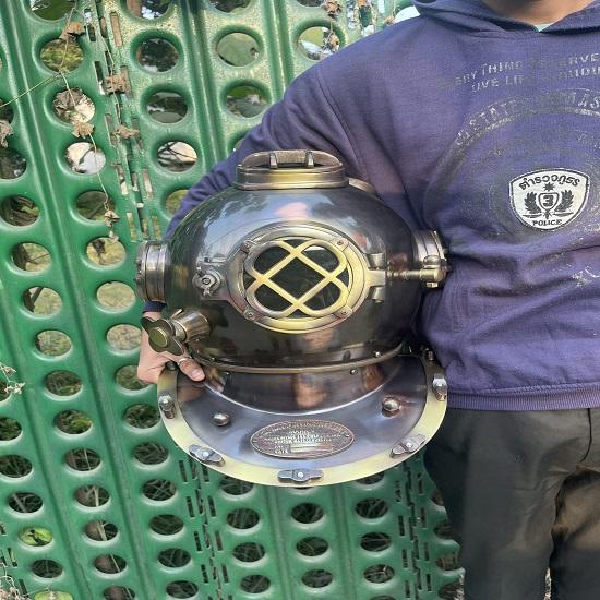 US Navy Scuba Diving Helmet Mark V Deep Sea Diving Helmet Vintage