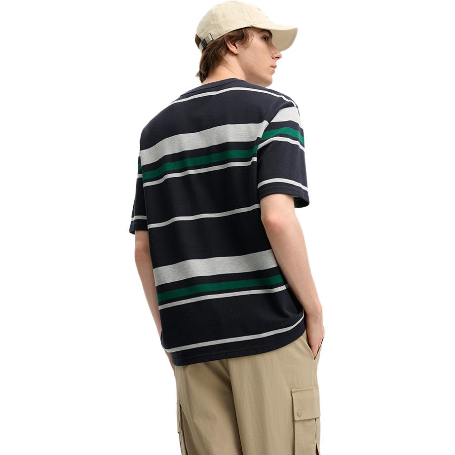 Fila Original Casual Striped Pullover Short Sleeve T-Shirt Men Tops F11M539110F-NV