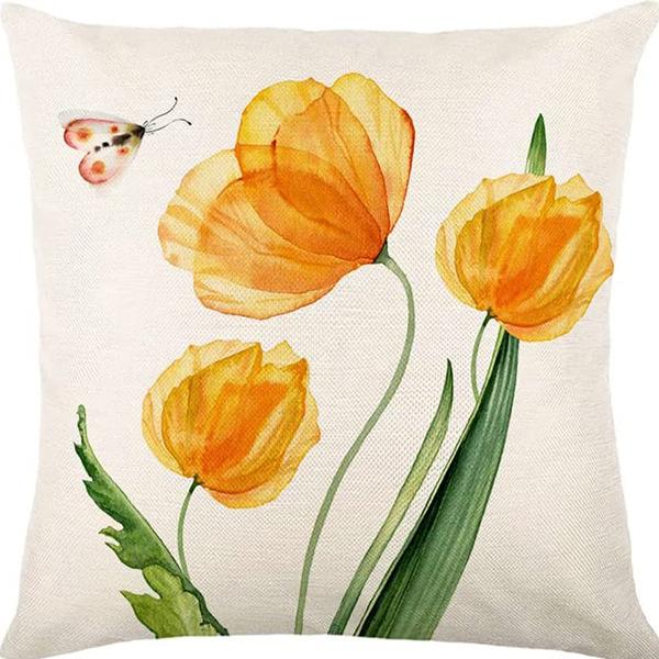 Plant and Flower Print Pillow Case Car Home Sofa Living Room Linen Pillow Cushion Nordic Style
