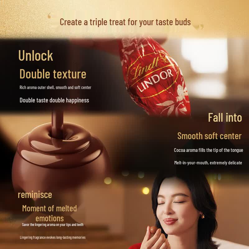 Lindt Lindor Original Flavor Chocolate Truffles Gift Box, 14 Pieces