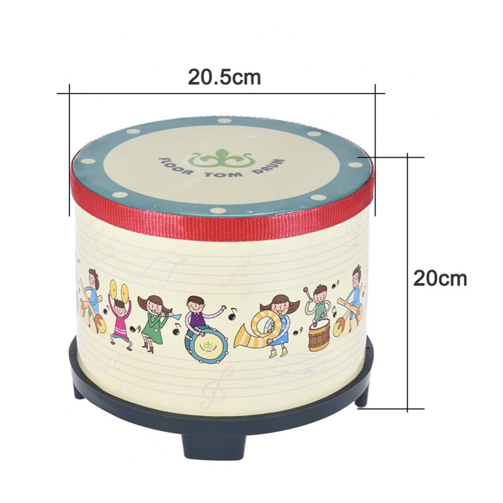 Cartoon Wooden Floor Tom Drum Mallets Percussion Musical Instrument Kids Toy Children Kindergarten Music Learning Tool