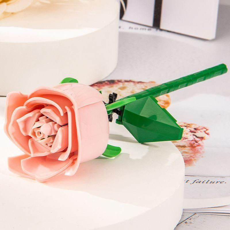 Simulated Flower Building Blocks, Sunflowers, Roses, Succulent Potted Plants, Eternal Building Blocks, Flower Bouquets, and Children's Toys