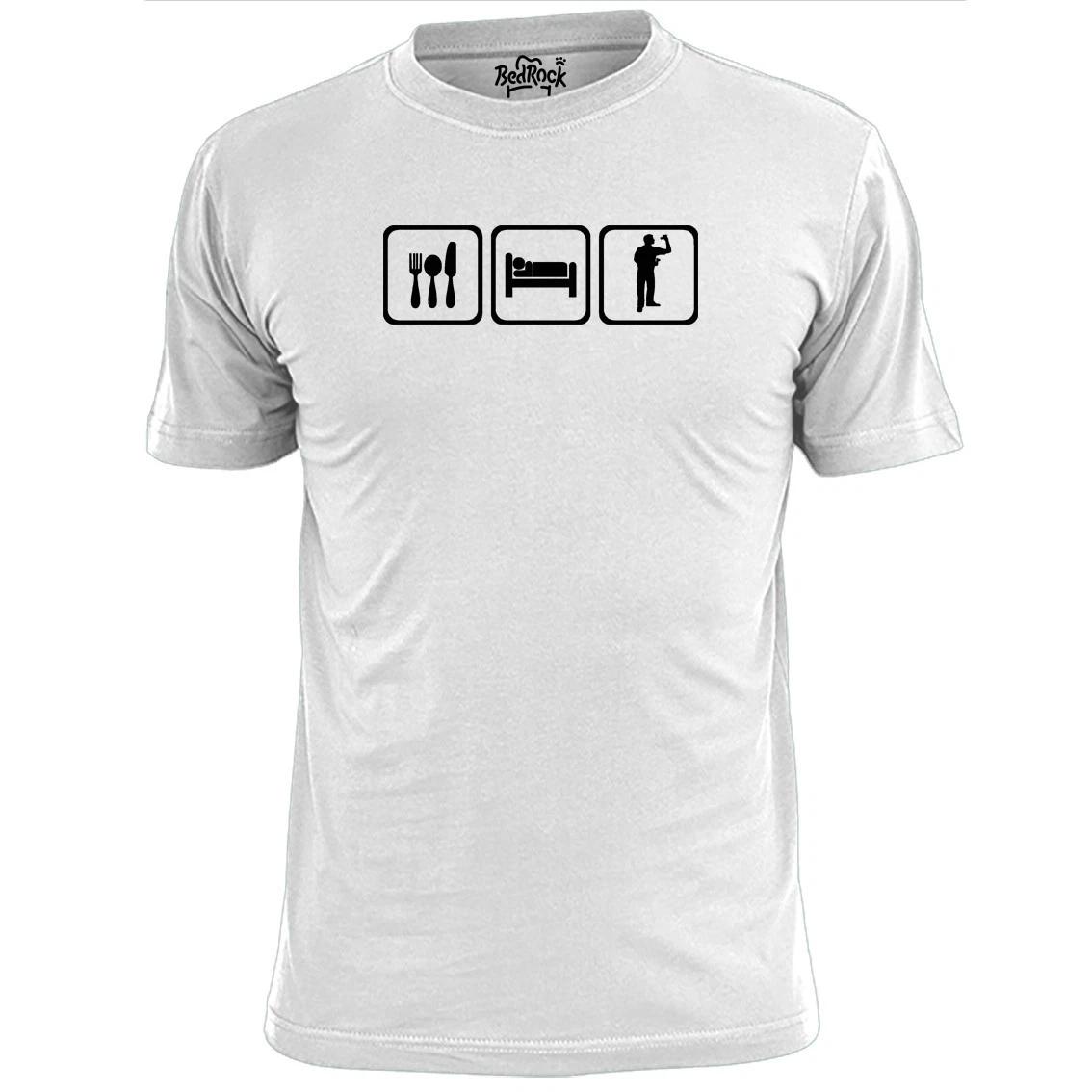

Mens Eat Sleep Darts Stencil T shirt Arrows Bristow Littler Taylor M