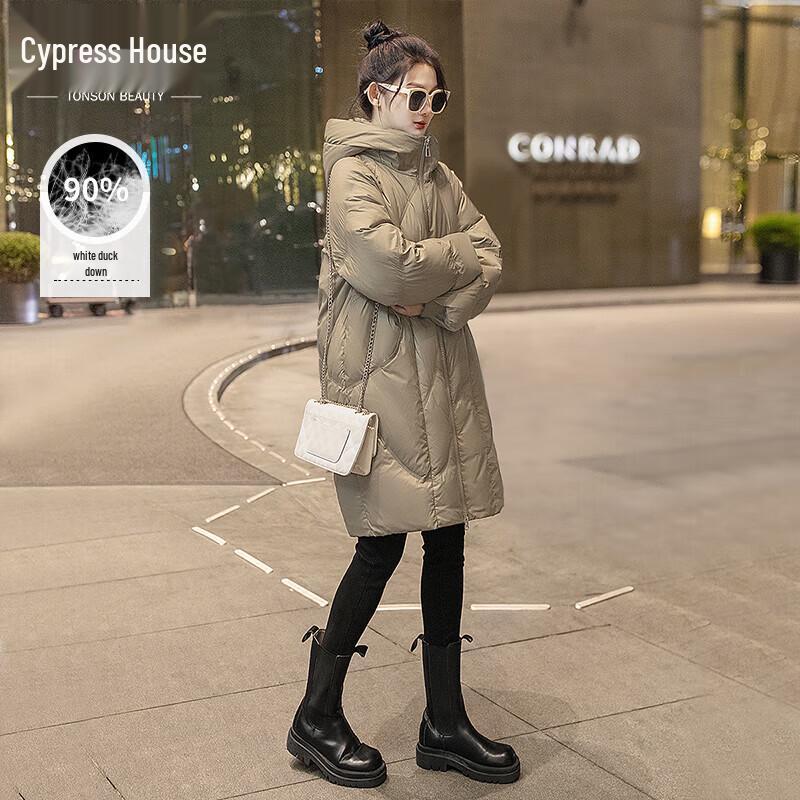 Sibaoshe Women's Hooded Down Jacket - 2026 Winter Loose Fit