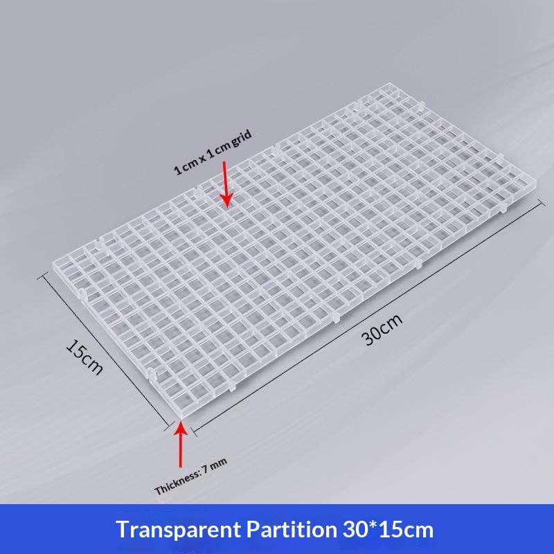 1Pcs Multifunctional Isolation Grid Board Plastic Undergravel Bottom Plate Tray Black White Seperator Divider Board Net