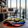 Ladybug Printed Round Rug Carpet Chair Rug Area Rug Entryway Doormats,for Office Chair Living Room Bedroom Kitchen Room.