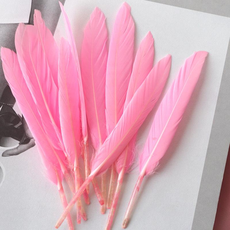 50Pcs Decorative Painting Feather Color Small Straight Knife Kindergarten Handmade Diy Decorative Wings Artwork Creative Art Materials