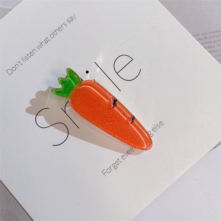 Hot Sale Cute Plastic Resin Kids Hair Clips Lovely Mini Different Kinds of Fruit Hair Clips for Children