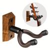 1pc Guitar Wall Mount, Guitar Hanger with Rotating Hooks, Suitable for All Sizes of Guitars, Zebra Wood Guitar Wall Stand