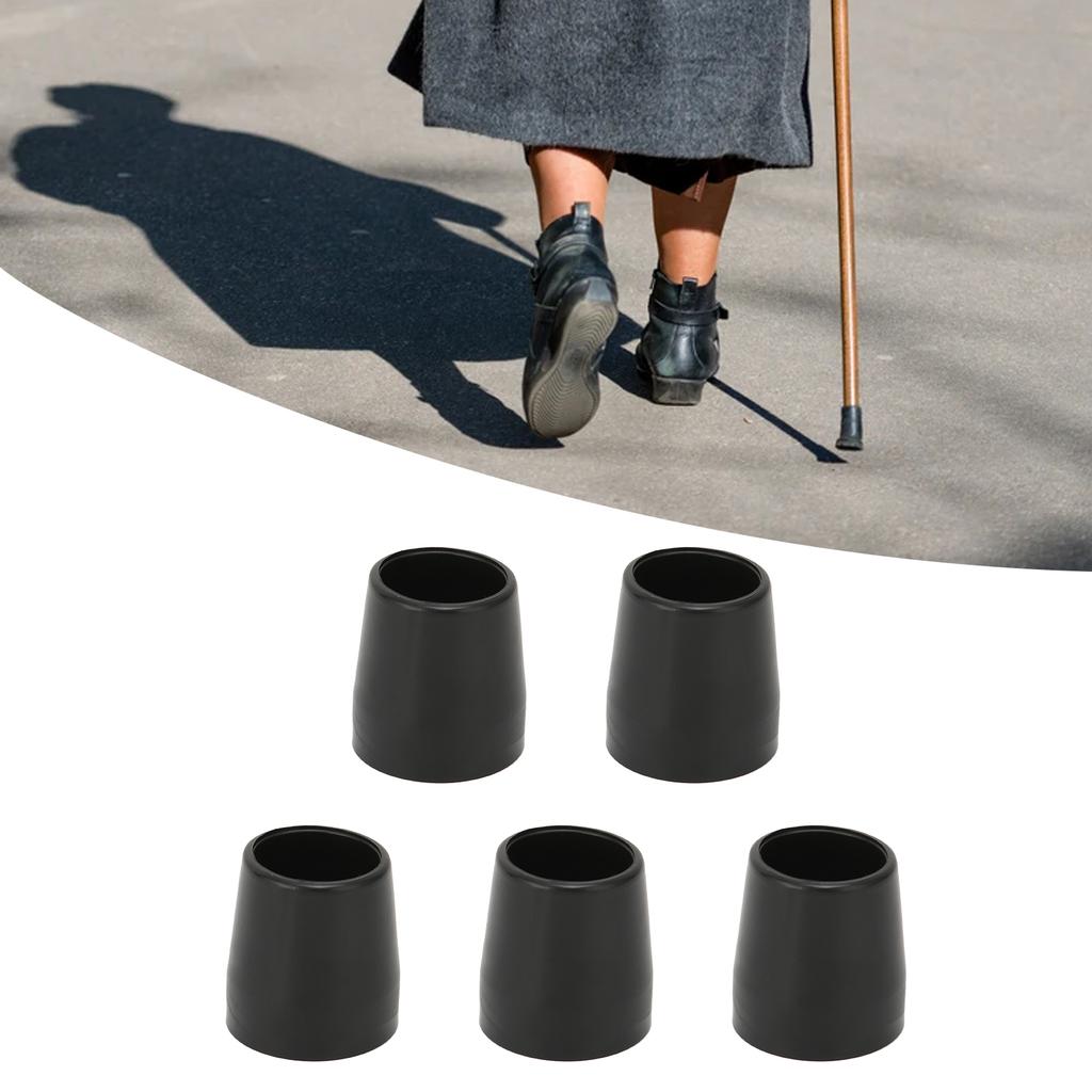5 Pcs Crutch Tips Thick Rubber Single Angle Cane Foot Cane Walking Stick Crutch Foot Pad