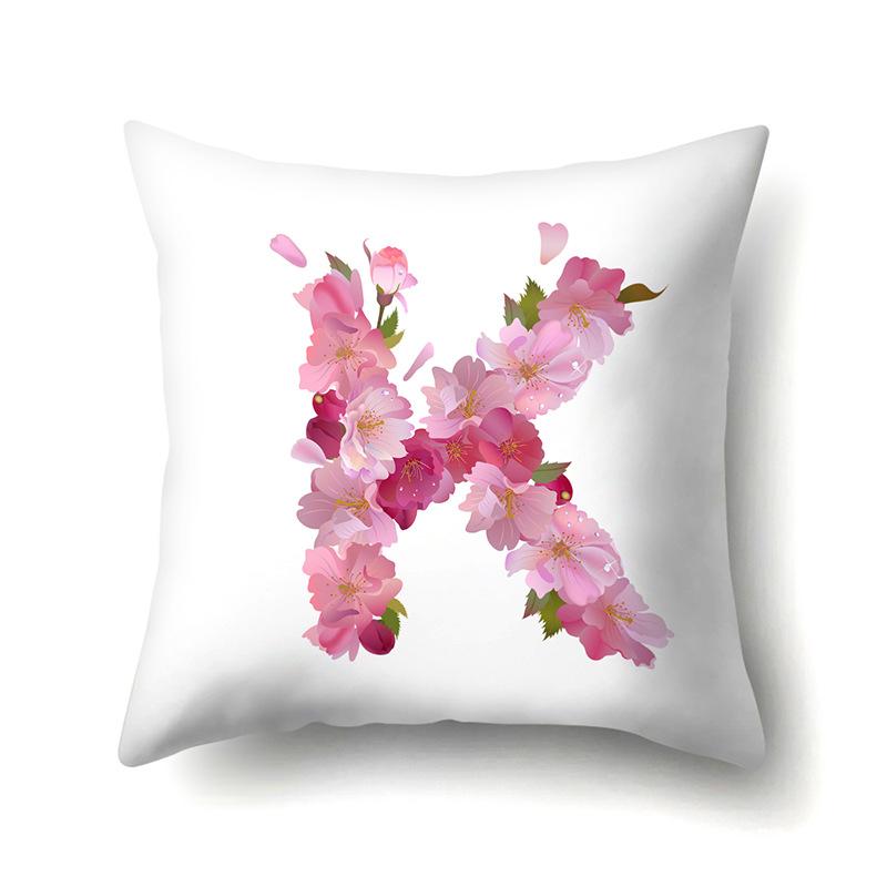 Polyester Kissenbezug Heim Auto Dekoration Druck Kissenbezug 26 Englische Buchstaben Kissenbezug
