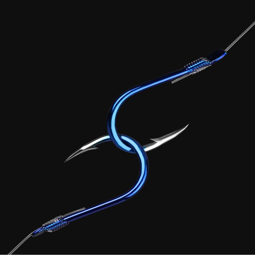 Lead Automatic 55cm Fishing Line Tooth Carp Hook Run Lead Sub Line Fishing Hook Offset Circle Hook