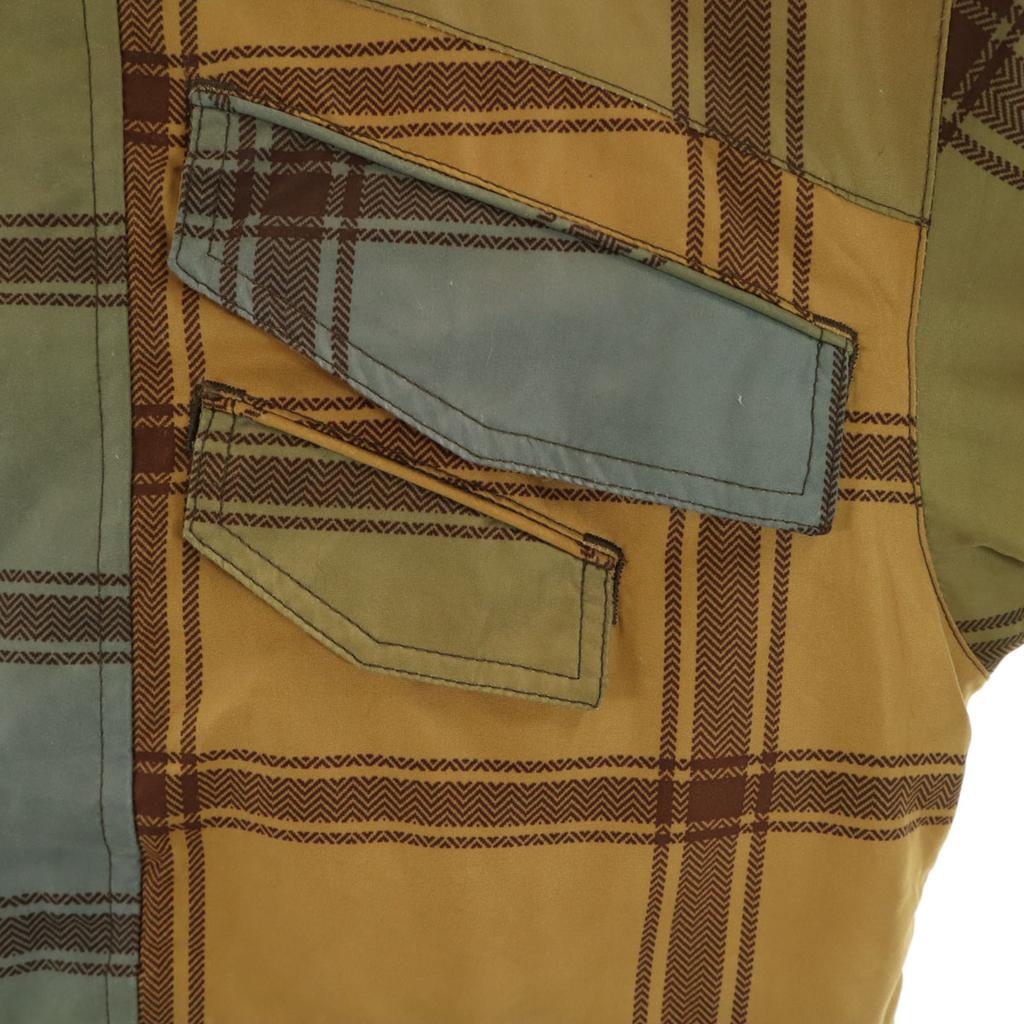 BURTON Check Pattern snow board Jacket M Yellow Kid's Used