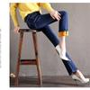 2022 Winter Jeans New Retro Fashion Korean Solid Warm Thicken Pencil Pants Skinny JeanPants High Waist Slim Leisure Trousers