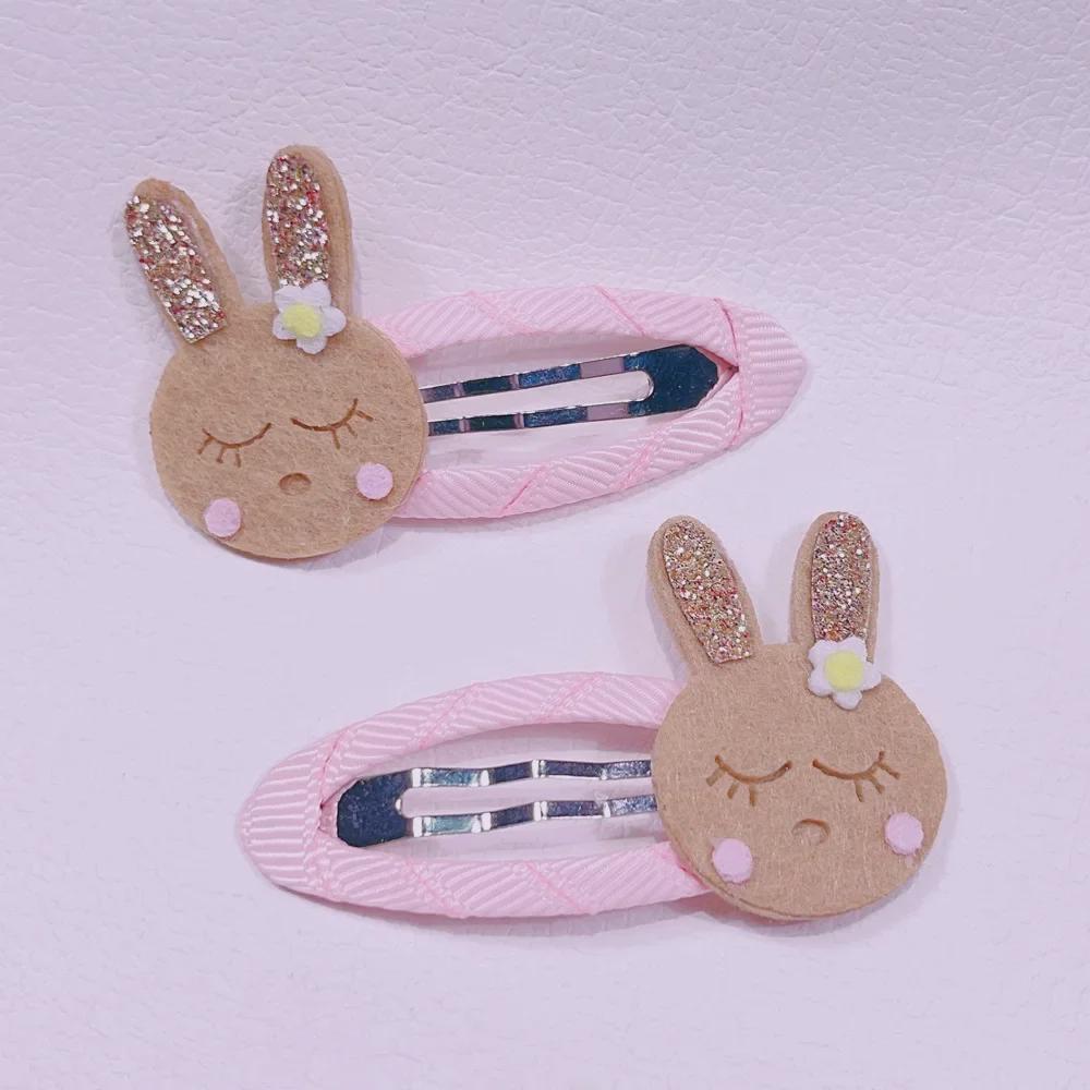 Children's Glitter Animal Hair Accessories: Bunny, Butterfly, Guitar, Puppy BB Clips