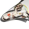 Artec Alnico 5 Pickup Set with Musiclily Pro HSS ST Pickguard for Strat Electric 3P Black Pre-wired Guitar,