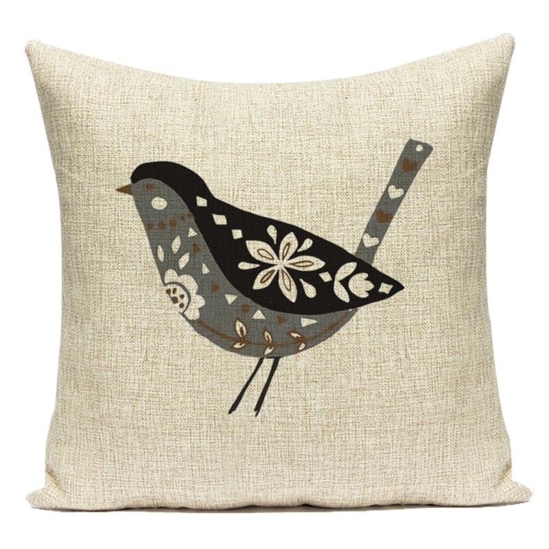 Geometry Animal Plants Cushion Cover Decorative Sofa Seat Home Office Decor Pillow Covers Bear Bird Pattern Throw Pillow Cases