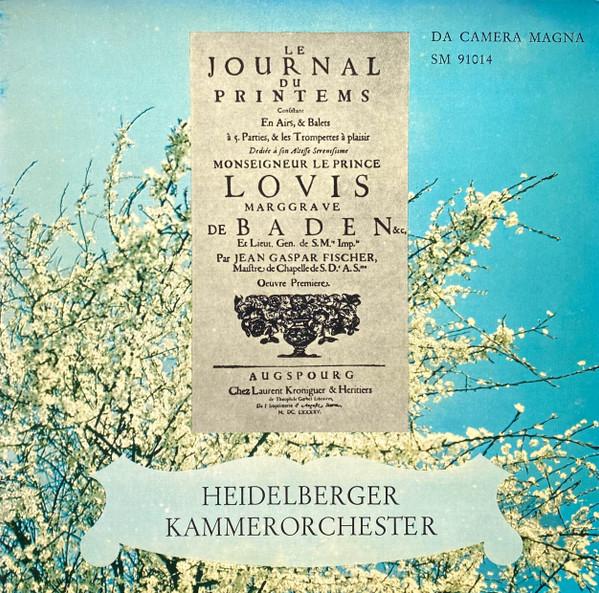 

LP Record JOHANN CASPAR FERDINAND FISCHER H Journal Du Printems SM91014 Da Camera Magna 1968 Germany Classical Used