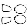 4pcs Gloss Black Headlight Taillight Surround Cover Trims Replacement for Mini R56 R57 R58 R59 Cooper S JCW 2007‑2015
