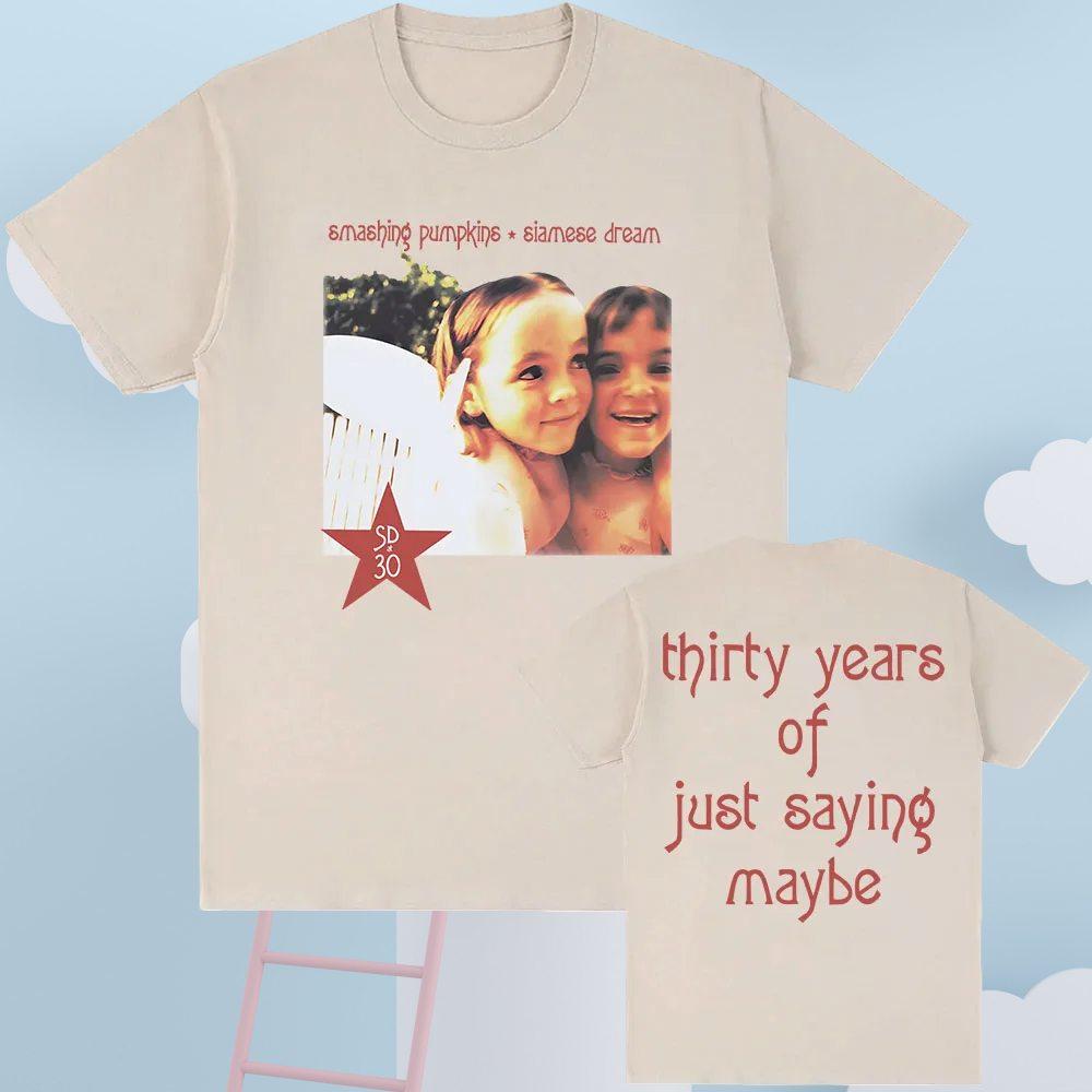 Siamese Dream 30th Anniversary Tees The Smashing Pumpkins Rock Band T-shirt Summer Soft Tshirts Graphic Clothing
