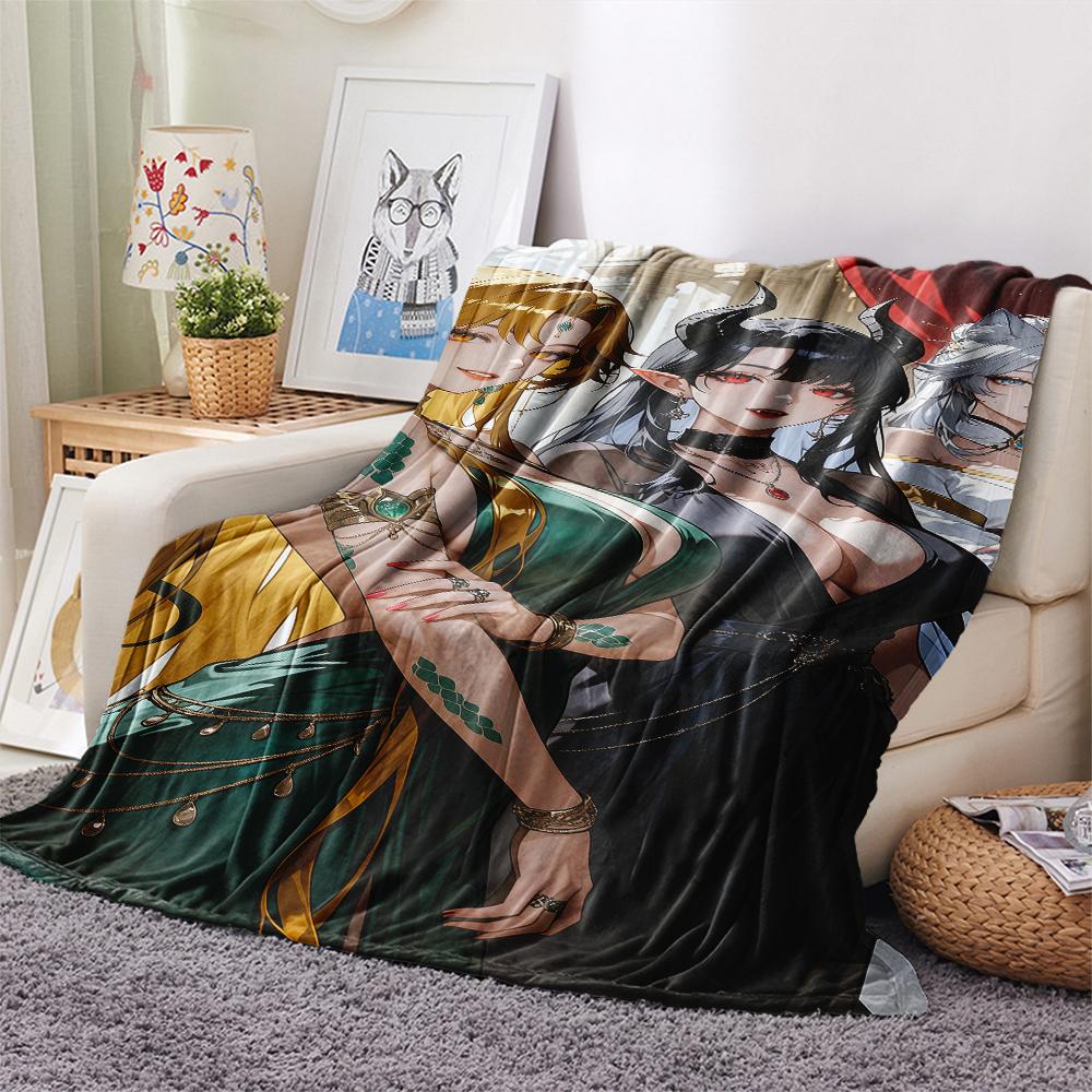 1Pc Cartoon Print Flannel Blanket, High Quality Comfortable for All Seasons, Home Decor, Warmth and Comfort, Perfect for Christmas Birthday Gift