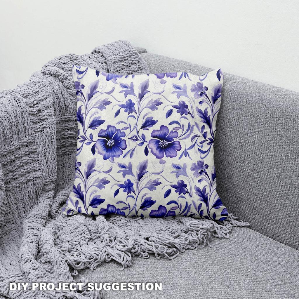 Royal Samt Stoff Polyester Zum Nähen - Motiv Blumen - Rdx3037