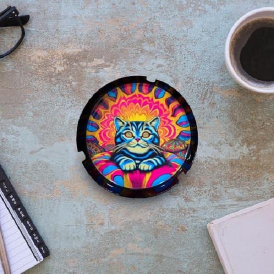 Metal Cat Ashtray Collectible Designs For Indoor, Outdoor, Home, Office Use and Gifting
