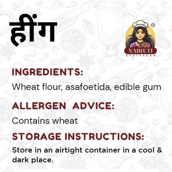 NAIRUTI VYUTPADAN Hing Powder 120g - Refill Pack | Authentic Asafoetida | Strong Aroma | Winter Digestive Support  | 100% Natural