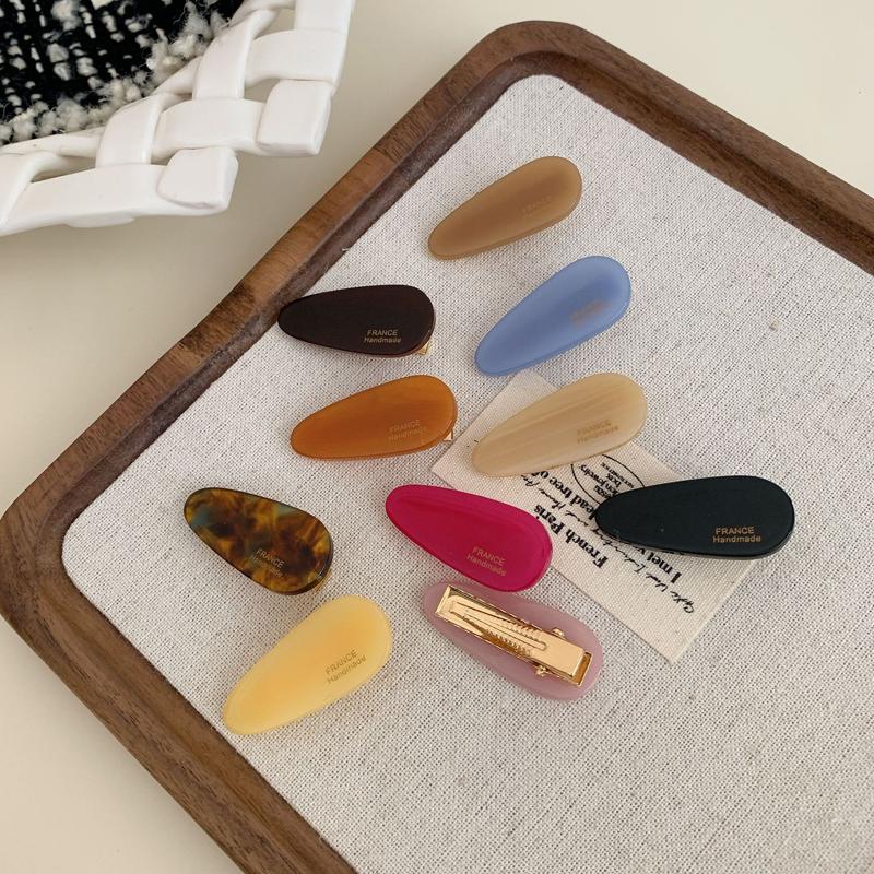 Acetate Small Hairpin Women's Candy Color New High-End Side Ear Clip Bangs Broken Barrette Duckbill Clip Simple Hair Accessories