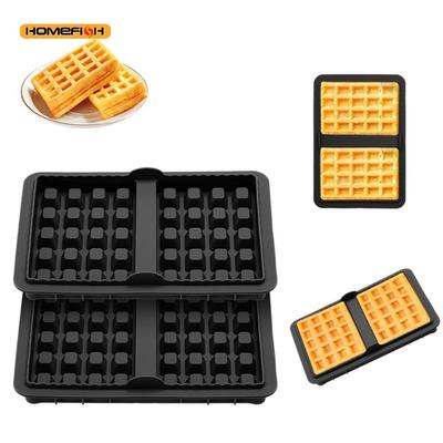 1/2 Stück Silikon Waffelform, Küchen Waffeleisen Quadratische Waffelform für Kuchen Schokolade Handwerk Süßigkeiten Seife Gebäckzubehör